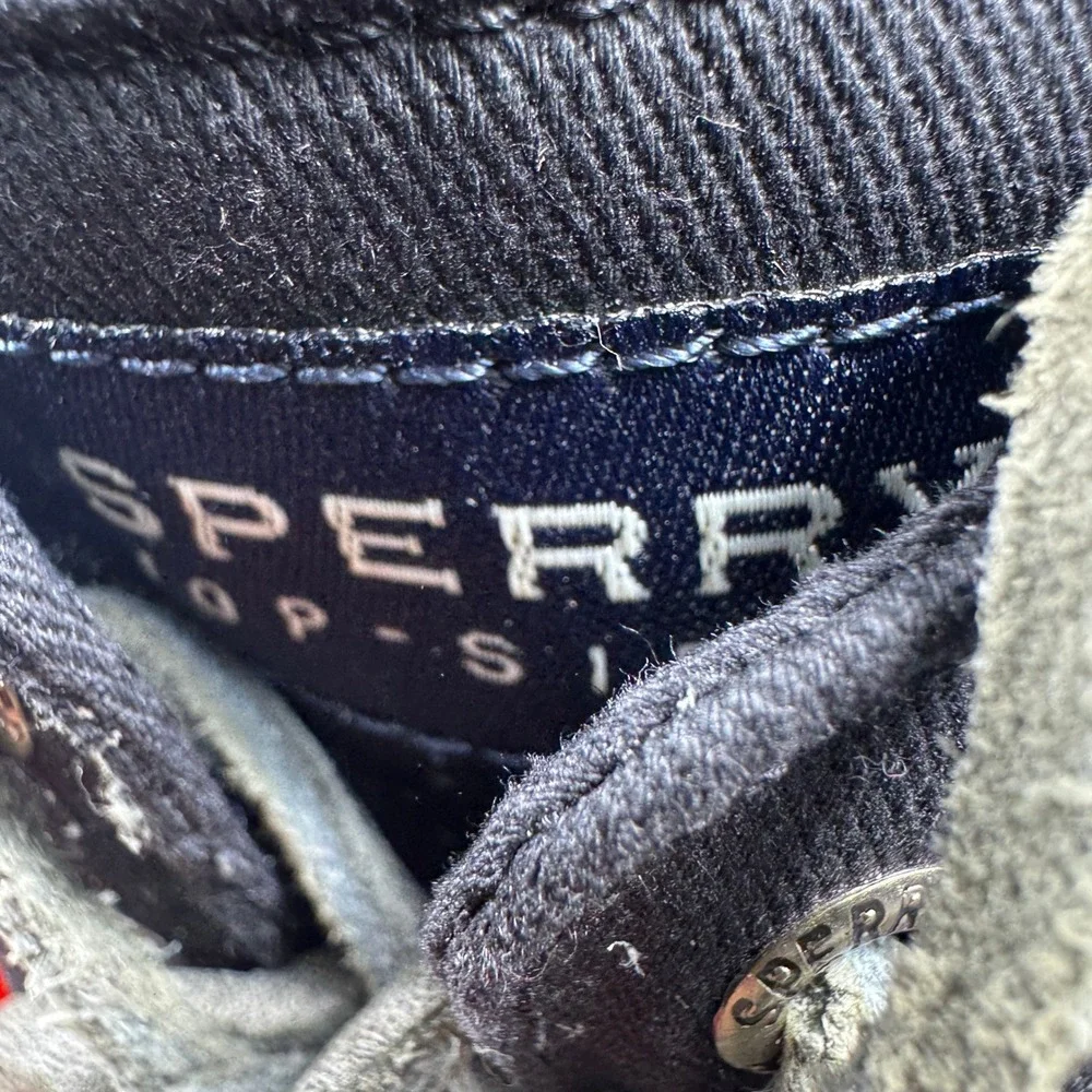 Sperry Top-Sider Mens Size 9 Bahama Canvas Boat Shoe Sneaker Black White Low Top
